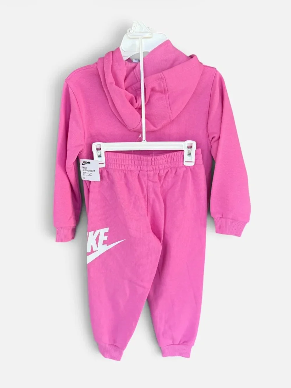 Nike Girl's 2-piece Fleece Pullover Hoodie Sweatshirt Joggers Set Pink 4 5 NWT